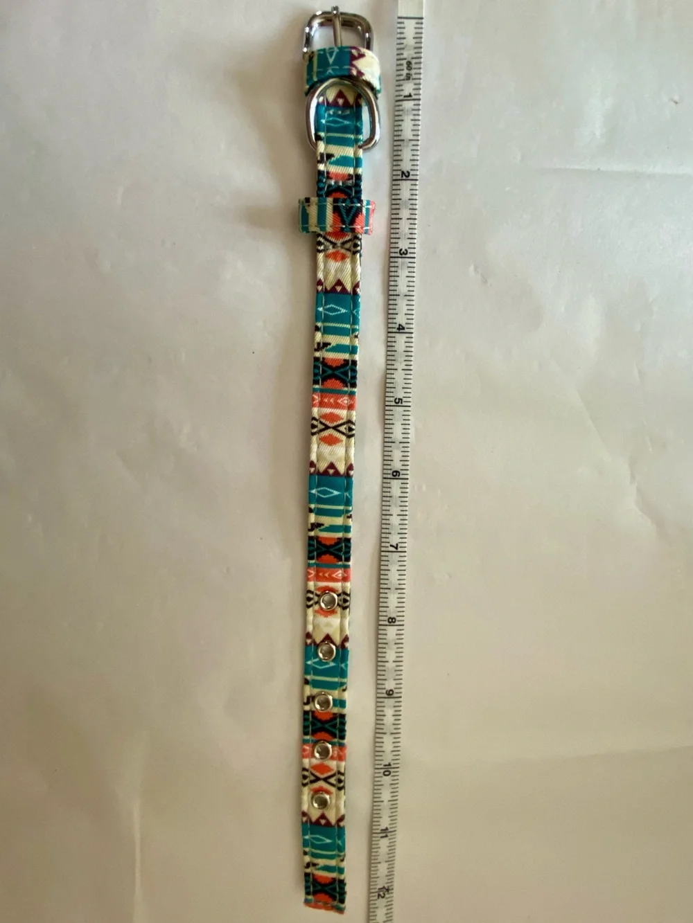 12”  Aztec Print Adjustable Dog Collar - XS